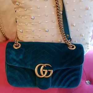 👜GG Marmont velvet shoulder bag (small)👜